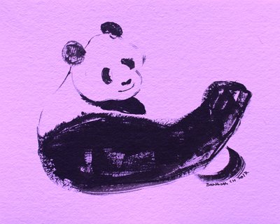 Panda fuerte mostrando los músculos de Santhosh ch