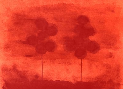 Cálidas siluetas rojas de Santhosh ch