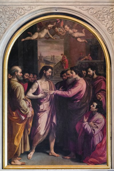 Incredulidad de Santo Tomás (óleo sobre lienzo) de Santi di Tito
