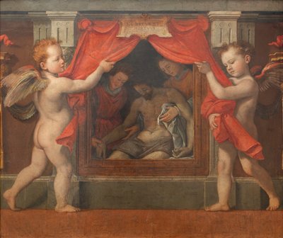 Piedad con dos querubines, ca 1576 de Santi di Tito