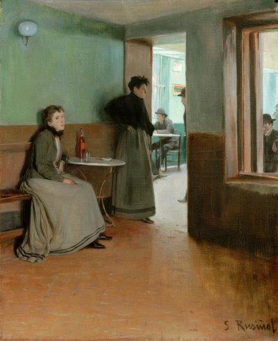 Acuario (Interior de un café) de Santiago Rusiñol
