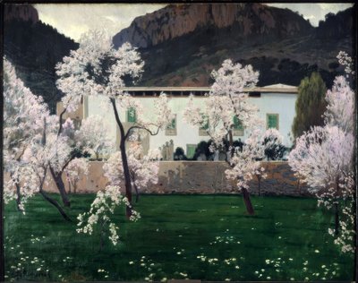 Almendros en flor de Santiago Rusiñol