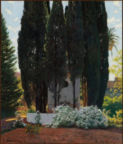 La fuente de los cipreses de Santiago Rusiñol