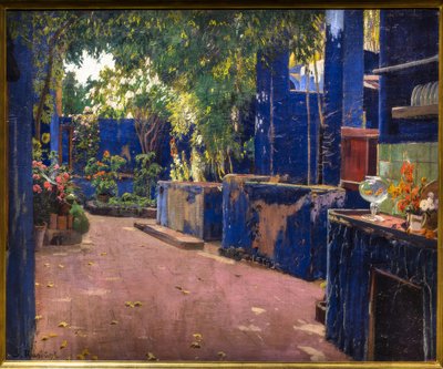 El patio azul de Santiago Rusiñol