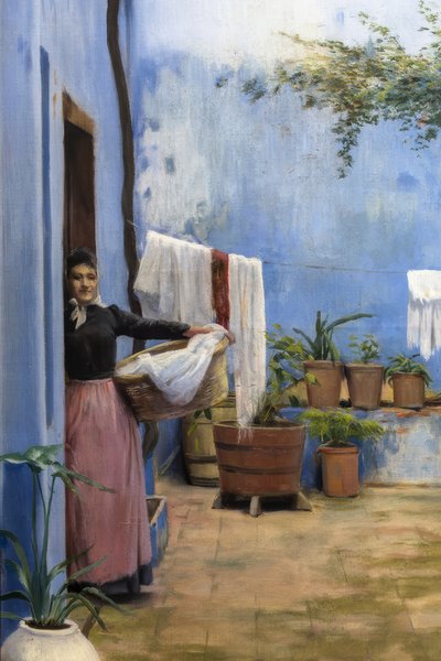 El patio azul de Santiago Rusiñol