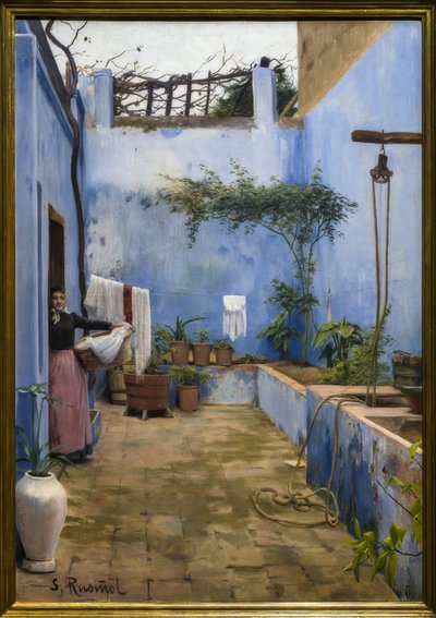 El patio azul de Santiago Rusiñol