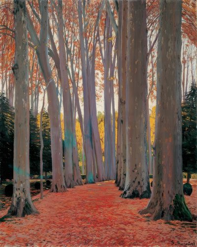 Avenida de plátanos de Santiago Rusiñol