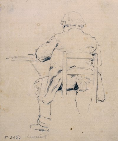 Hombre sentado de espaldas de Santiago Rusiñol