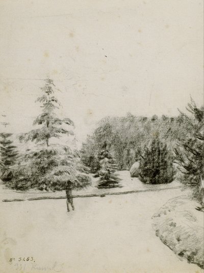Estudio de un jardín de Santiago Rusiñol