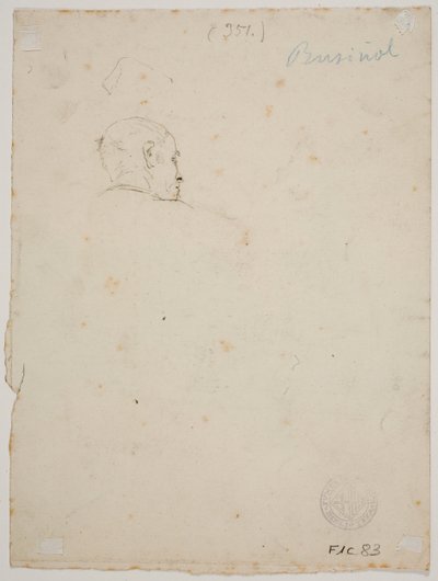 Estudio de una cabeza masculina de Santiago Rusiñol