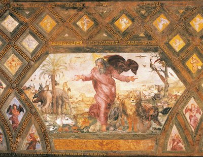 Creación de los animales de Sanzio of Urbino (workshop) Raphael