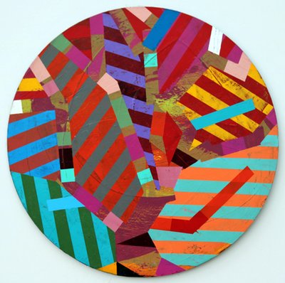Twixt Heaven & Earth II-A (acrílico sobre tabla circular) de Sara Hayward