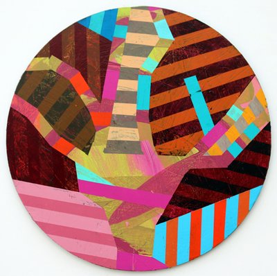 Twixt Heaven & Earth IV-A (acrílico sobre tabla circular) de Sara Hayward