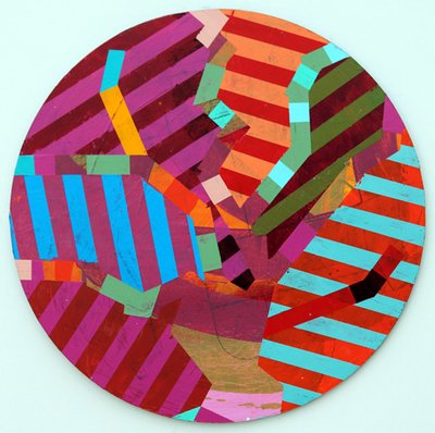 Twixt Heaven & Earth VIII-A (acrílico sobre tabla circular) de Sara Hayward