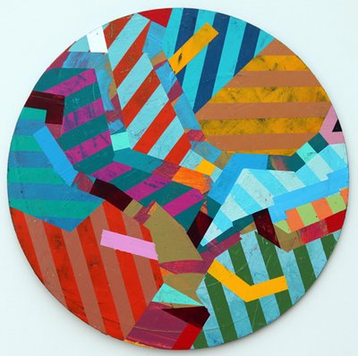 Twixt Heaven & Earth XVIII-A (acrílico sobre tabla circular) de Sara Hayward