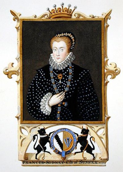 Retrato de Frances Sidney (d.c.1589) Condesa de Sussex de 