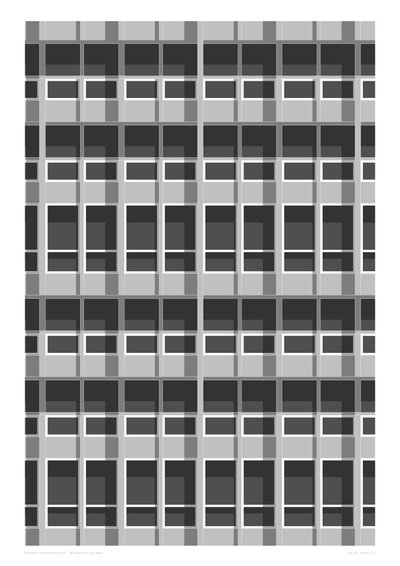 Fachada brutalista, 2015 (digital) de Sarah Evans