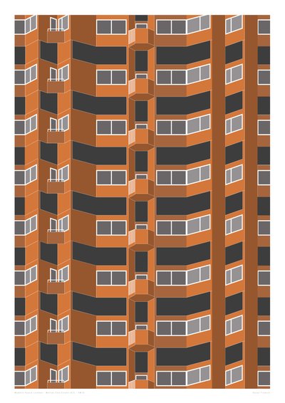 Worlds End Estate, 2014 (impresión giclée gráfica) de Sarah Evans