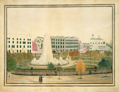 Union Park, Nueva York, ca. 1845 de Sarah Fairchild