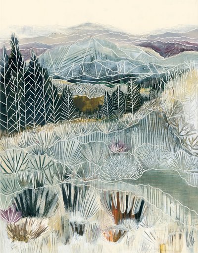 Paisaje de montaña nevada de Sarah Fitzgerald