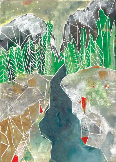 Río de montaña geométrico de Sarah Fitzgerald