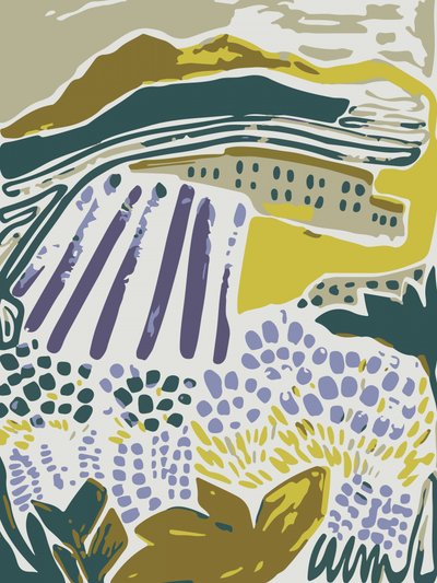 Campos de lavanda en el campo de Sarah Fitzgerald