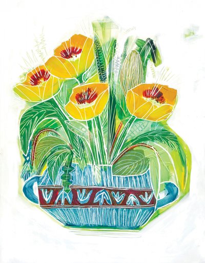 Ramo de amapolas de vivos colores de Sarah Fitzgerald