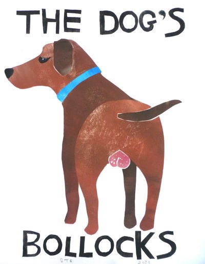 Los cojones del perro, 2023 (monocopia) de Sarah Thompson Engels