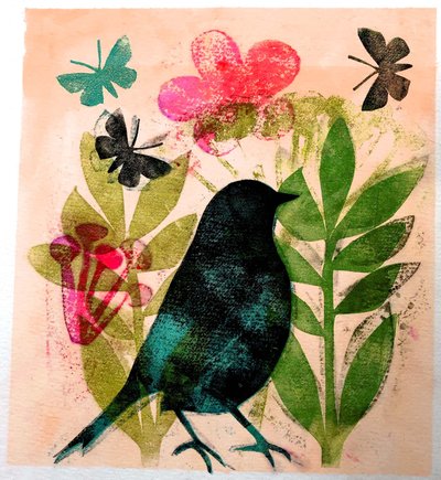 Pájaro y mariposa de Sarah Thompson Engels