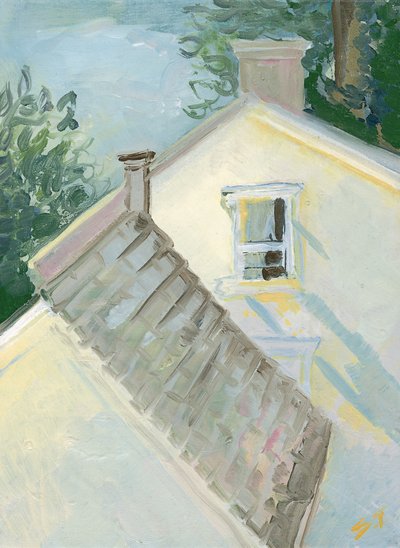 Luz dorada, c.2020 (óleo sobre lienzo) de Sarah Tudor