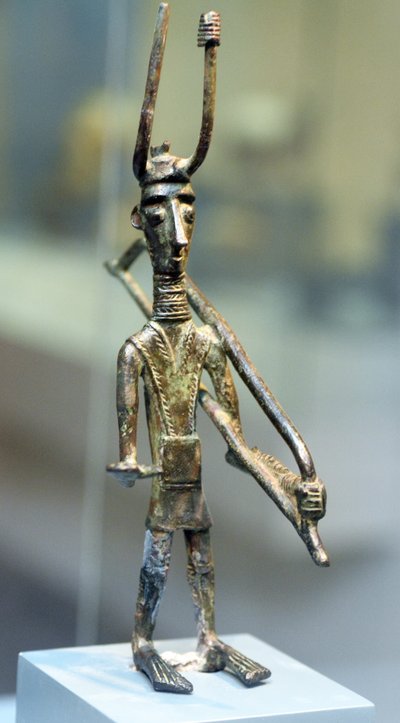 Figurilla de bronce de un guerrero, c.1800-1200 a.C. de Sardinia Nuragic Civilization