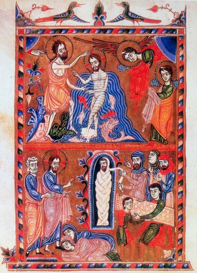 Bautismo de Jesús y la Resurrección de Lázaro de Sargis Pidsak