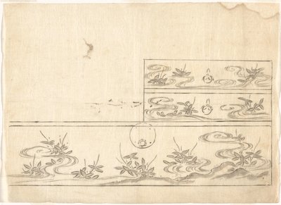 Diseño de cajón de pintura de Sasaya (workshop of)