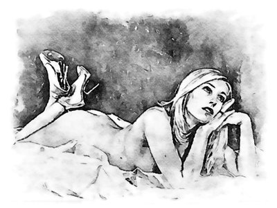 Mujer soñando de SaskiaBJ