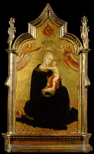 Madonna y niño con ángeles de Sassetta