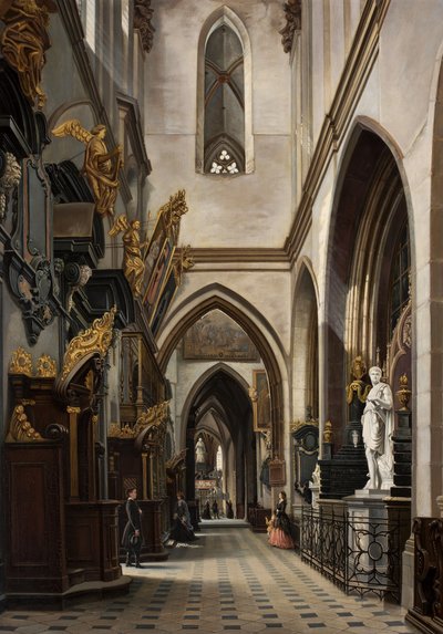Vista de la nave lateral de la catedral de Wawel de Saturnin Swierzynski