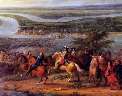 Las acciones del Gran Condé, paso del Rin de Sauveur Le Conte