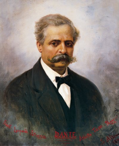 Retrato de Francesco De Sanctis (1817-83), crítico literario e historiador italiano, pintura de Saverio Altamura de Saverio Altamura