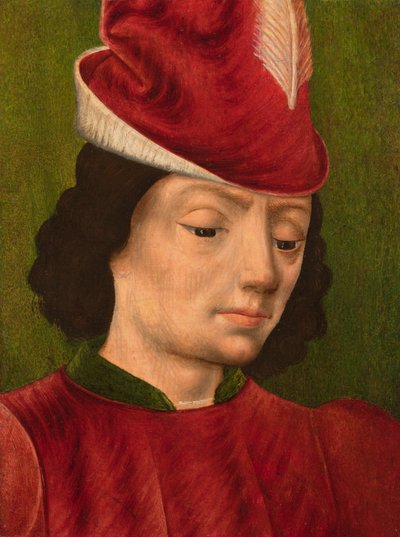 Una figura masculina quizás San Sebastián: Un fragmento, c.1480 de Savoyard School