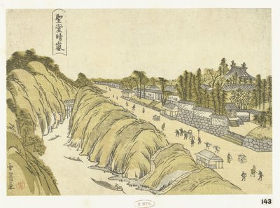 Limpieza tras la tormenta en el templo de Seido Seido no seiran (título sobre objeto) de Sawa Sekkyo
