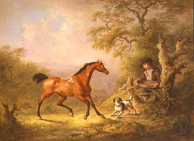 Un Mozo Alimentando un Caballo de Sawrey Gilpin