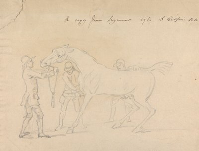 Un caballo y tres peluqueros de Sawrey Gilpin
