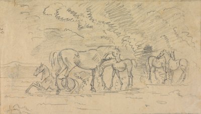 Caballos en un prado de Sawrey Gilpin
