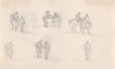 Seis estudios de figuras a caballo de Sawrey Gilpin