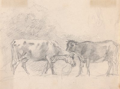 Dos vacas pastando de Sawrey Gilpin