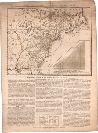 Un mapa de Norteamérica - Guerra de la Independencia de Sayer & Bennett