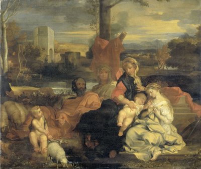 El matrimonio místico de Santa Catalina de Sébastien Bourdon (follower of)