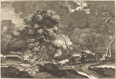 Paisaje con un carretero asustado de Sébastien Bourdon