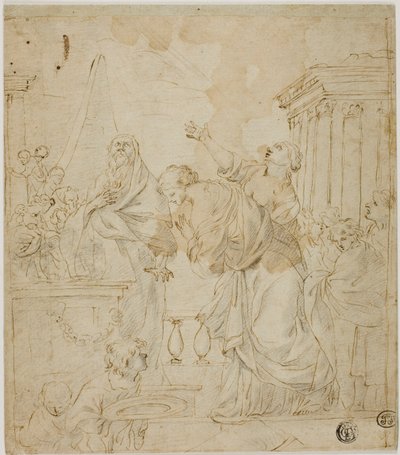 Sacrificio de la hija de Jefté de Sébastien Bourdon