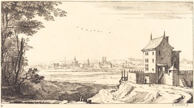 Paisaje con Ciudad en la Distancia de Sébastien  Le Clerc I